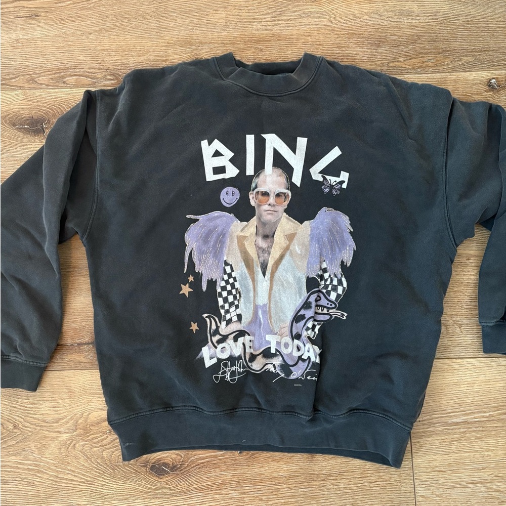 Anine BIng Black Graphic Sweater